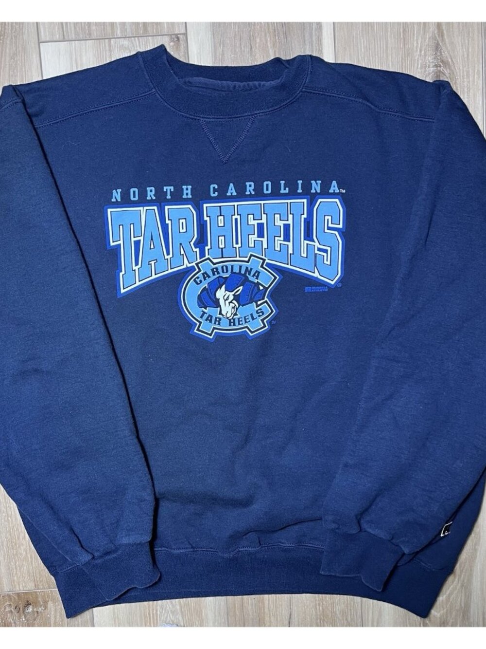 Vintage Russell Athletic Carolina Tar Heels Blue Crewneck Sweatshirt - Size XL